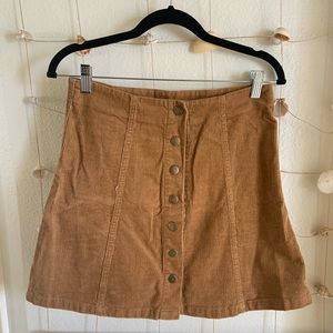 Vintage Corduroy honey brown skirt